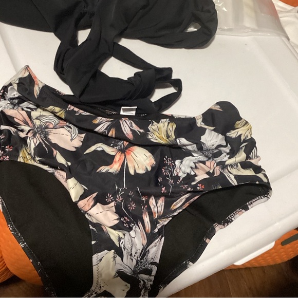 Women Cross Wrap Halter Bikini Set High Waisted Push Up Two Piece Swimsuits L - Picture 5 of 7